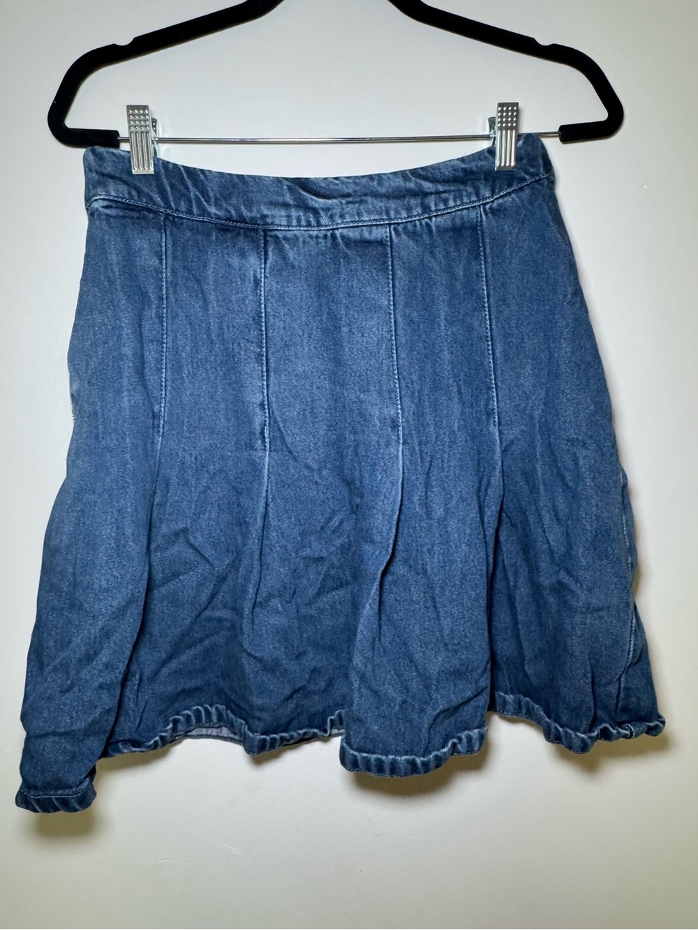 Young Fabulous & Broke Washed Blue Denim Skirt